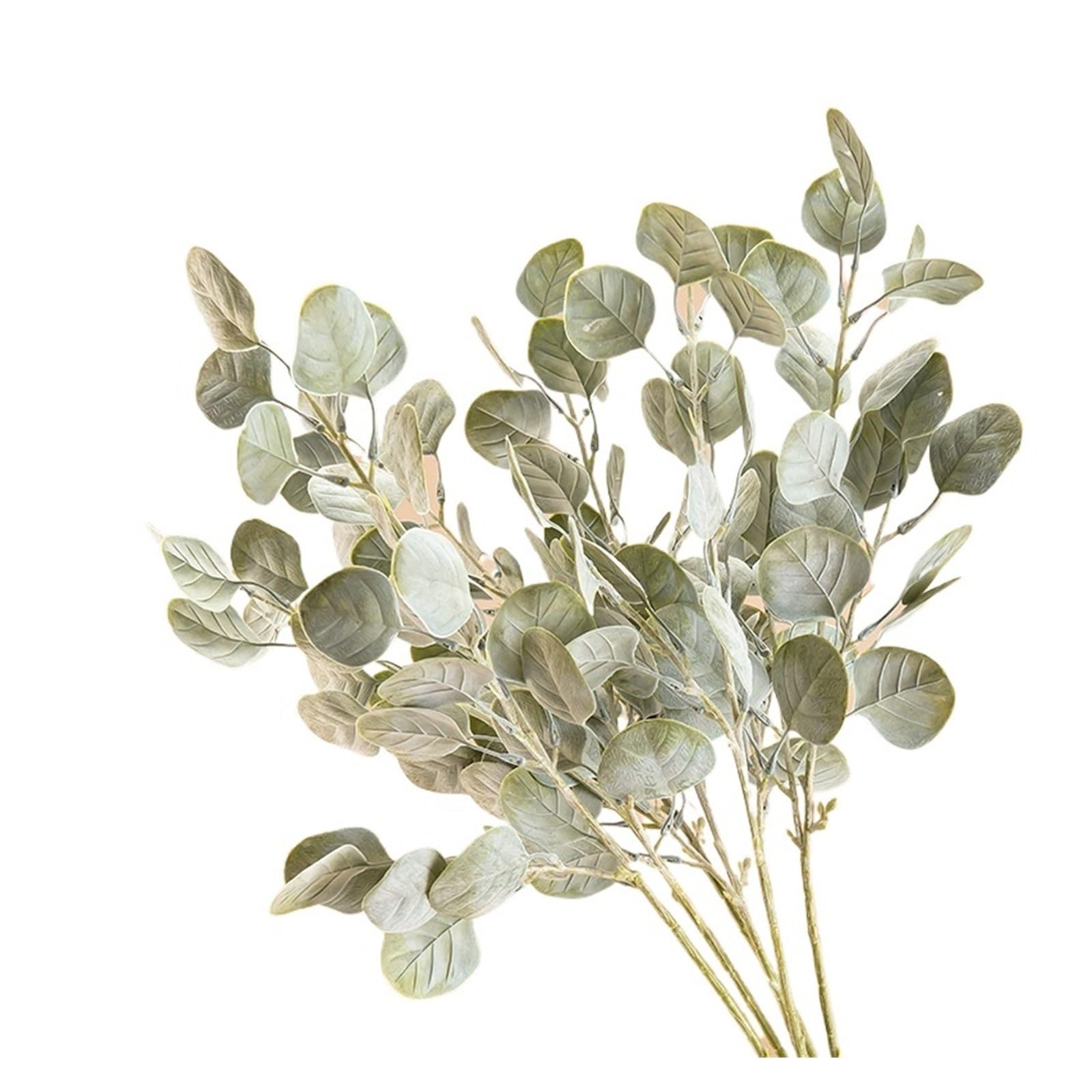 Casetlong 5Pcs Simulation Flower Home Decor Artificial Wedding Floral Arrangement Party Table Layout(White green)