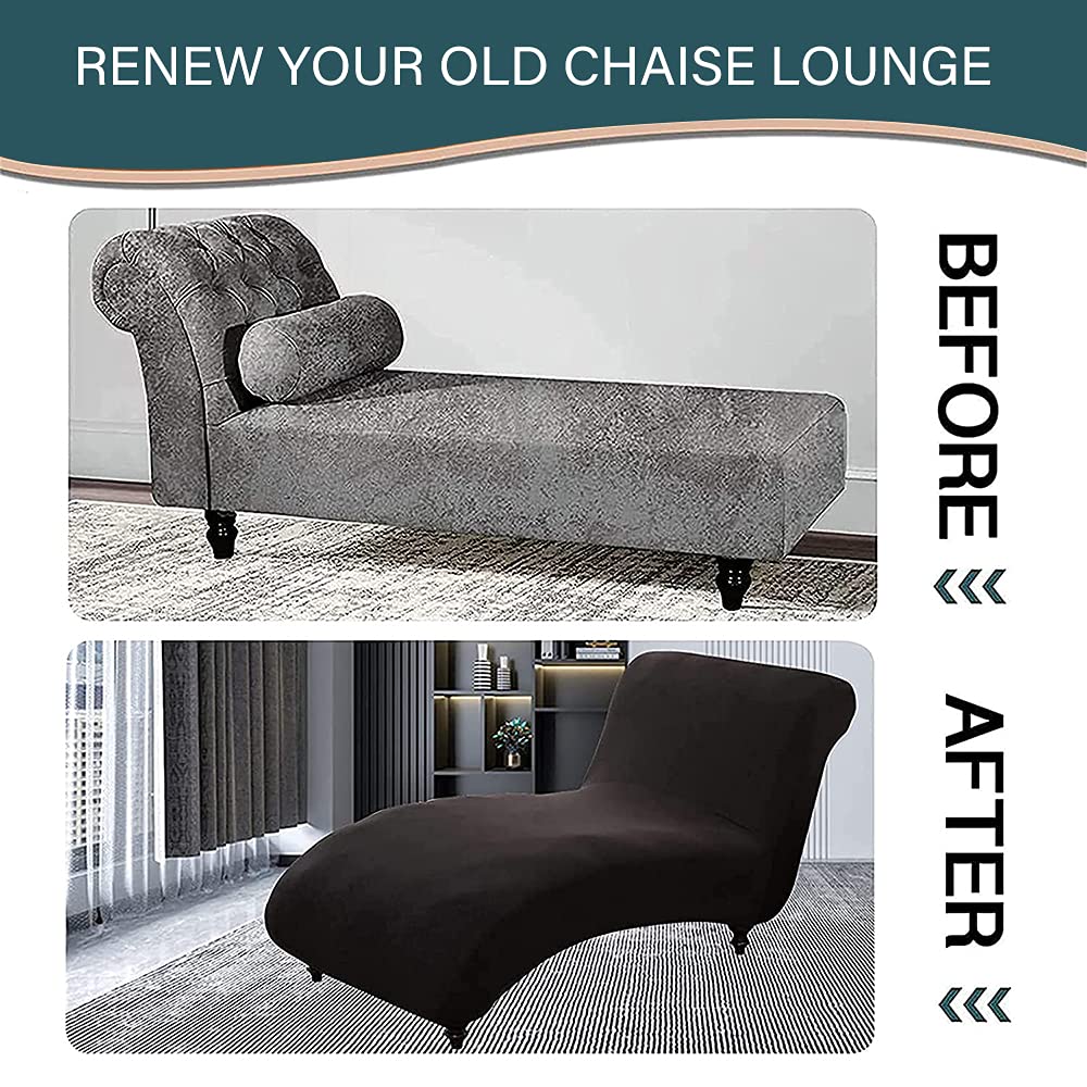 Housse de Chaise Longue Extensible sans accoudoirs Housse de Chaise Longue de Salon Housse de Chaise