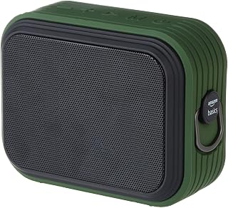 Amazon Basics Bluetooth स्पीकर, IPX5 वाटरप्रूफ, TWS फंक्शन, 9W, पावरफुल बेस, BT 5.0, 15hrs तक प्लेटाइम*, microSD कार्ड स्लॉट, AUX इनपुट, USB सपोर्ट और इन-बिल्ट नॉइज़ कैंसलिंग माइक (हरा)