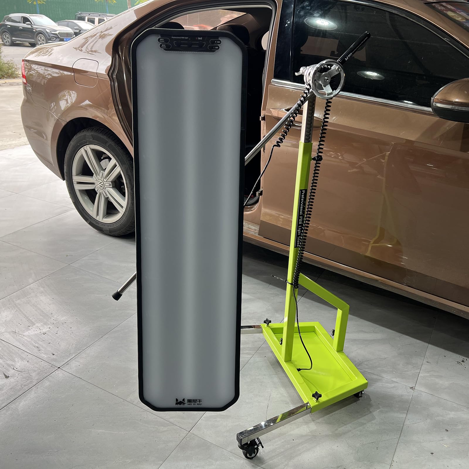 Luce Pdr Resistente Lampada Led Pdr Pannello Riflettente Strumenti Per La Riparazione Delle Ammaccature Pannello Di Riflessione Della Luce A Led Con Set Di Utensili Manuali Con Supporto Regola(Size:L)