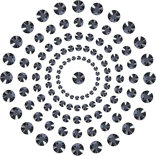 Miniatura 2 de FYGEM 8000 unidades de 5 tamaños de lentes termoadhesivos de hierro con parte trasera plana de diamantes de imitación para proyectos de bricolaje