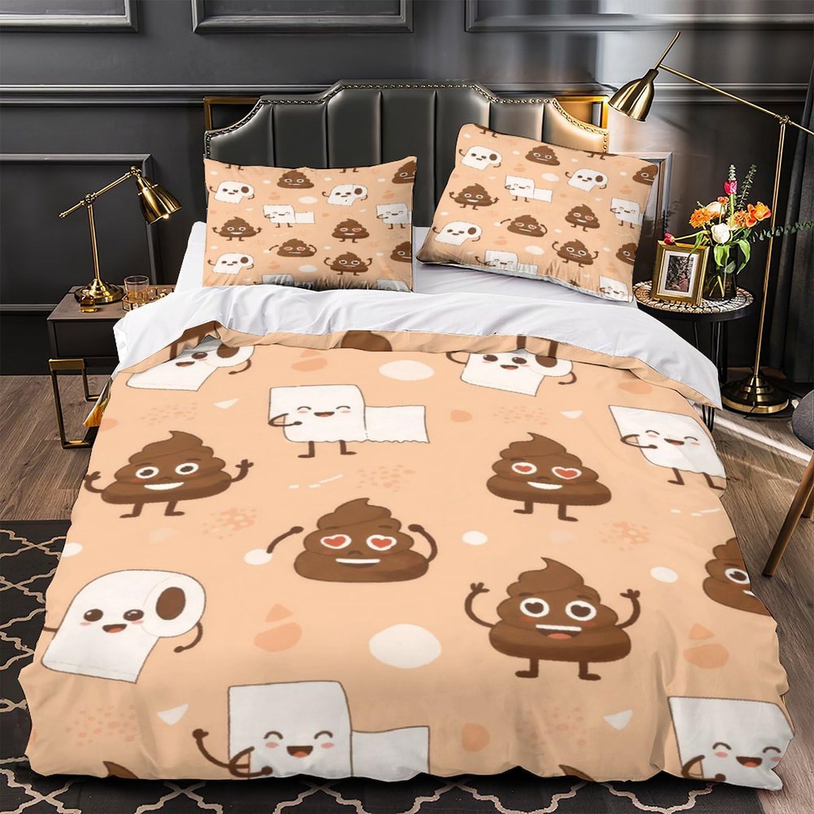 Housse de couette tigre 220x240 cm avec 2 taies d'oreiller en microfibre