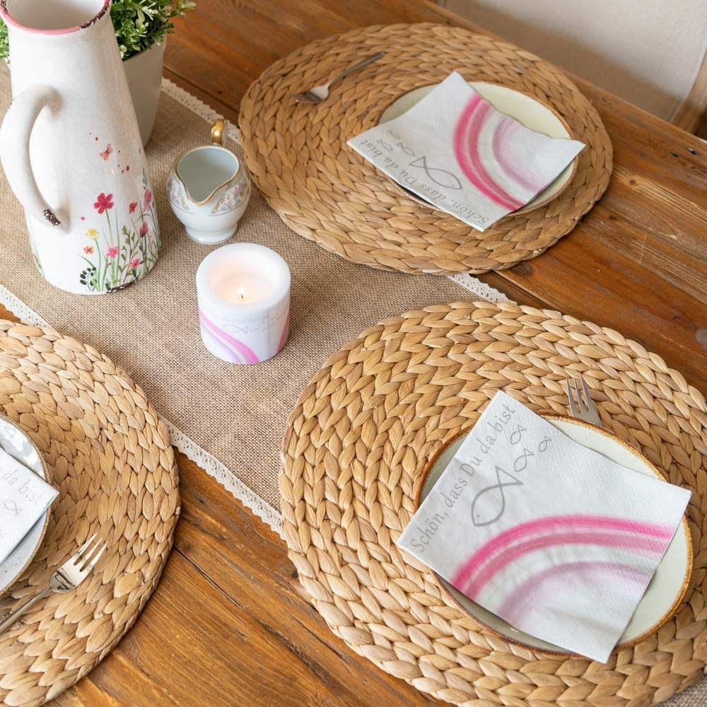 20 Serviettes Pour Communion, Baptême, Confirmation, Poisson