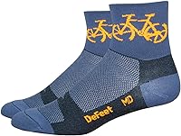 DeFeet Aireator Unisex Modern Ankle Socks - Breathable Moisture-Wicking Cycling Socks, Made in USA