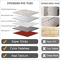 Vista 3 de STICKGOO Azulejo Hexagonal de Despegar y Pegar para Salpicadero, Azulejo Adhesivo para Salpicadero de Cocina y Baño, Aspecto de Mármol Beige PVC