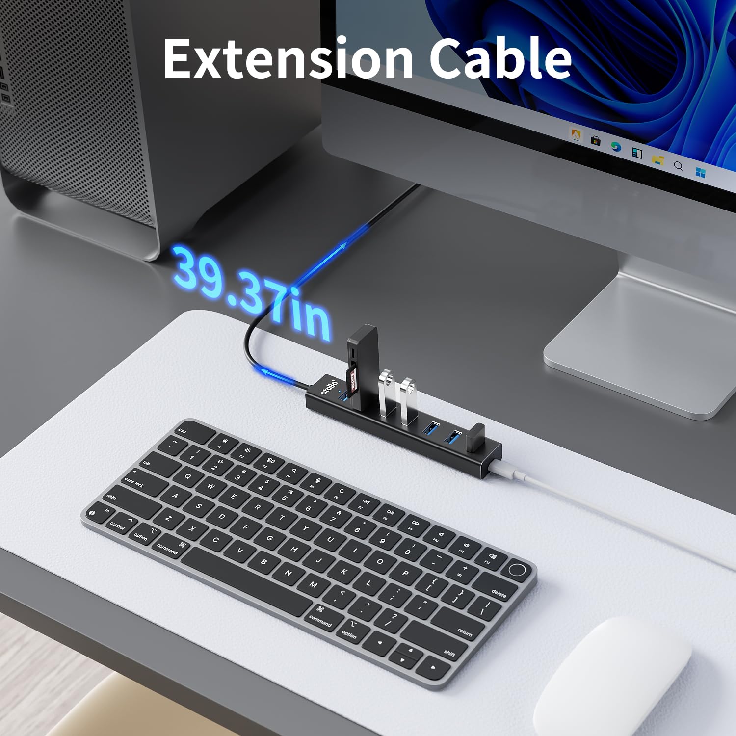 7 Port Hub Usb 3.0 Avec 120Cm Câble 5V 3A Type-C Multiprise Usb Adaptateur Multiport Avec Usb 3.0 5Gbps Pour Pc, Laptop, Macbook, - Informatique 7 Port Hub Usb 3.0 Avec 120Cm Câble 5V 3A Type-C Multiprise Usb Adaptateur Multiport Avec Usb 3.0 5Gbps Pour Pc, Laptop, Macbook, - Informatique
