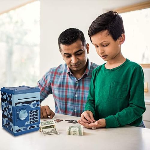 Miniatura 5 de 3 huchas electrónicas para niños, 3 unidades, gran juguete de regalo para niños y niñas, caja de ahorro de dinero con contraseña, regalo perfecto