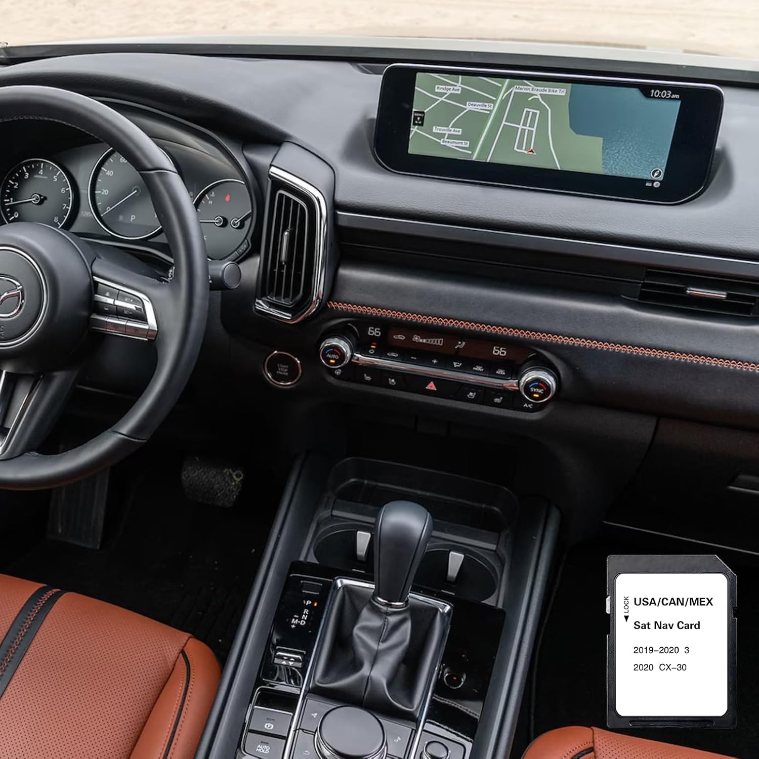 Updated BDGF66EZ1B Navigation SD Card with the Latest Map Version, Compatible with 3 2019-2020, CX-30 2020 (USA/Canada/Mexico) New Maps