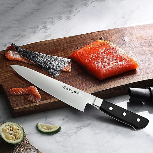 Miniatura 9 de CHUYIREN Cuchillo de chef japonés de 9.5 pulgadas, cuchillo de chef profesional Gyuto, 2 piezas, cuchillo de sashimi afilado con mango ergonómico