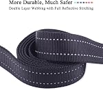 VIVAGLORY Dog Leash Dog Training Walking Leash Heavy Duty Comfortable Padded Handle Reflective for Safety Dog Leashes for Medium & Large Dogs, Black | with Soft Padded Handle for Training & Walking, Heavy Duty & Double Layer Nylon Pet Puppy