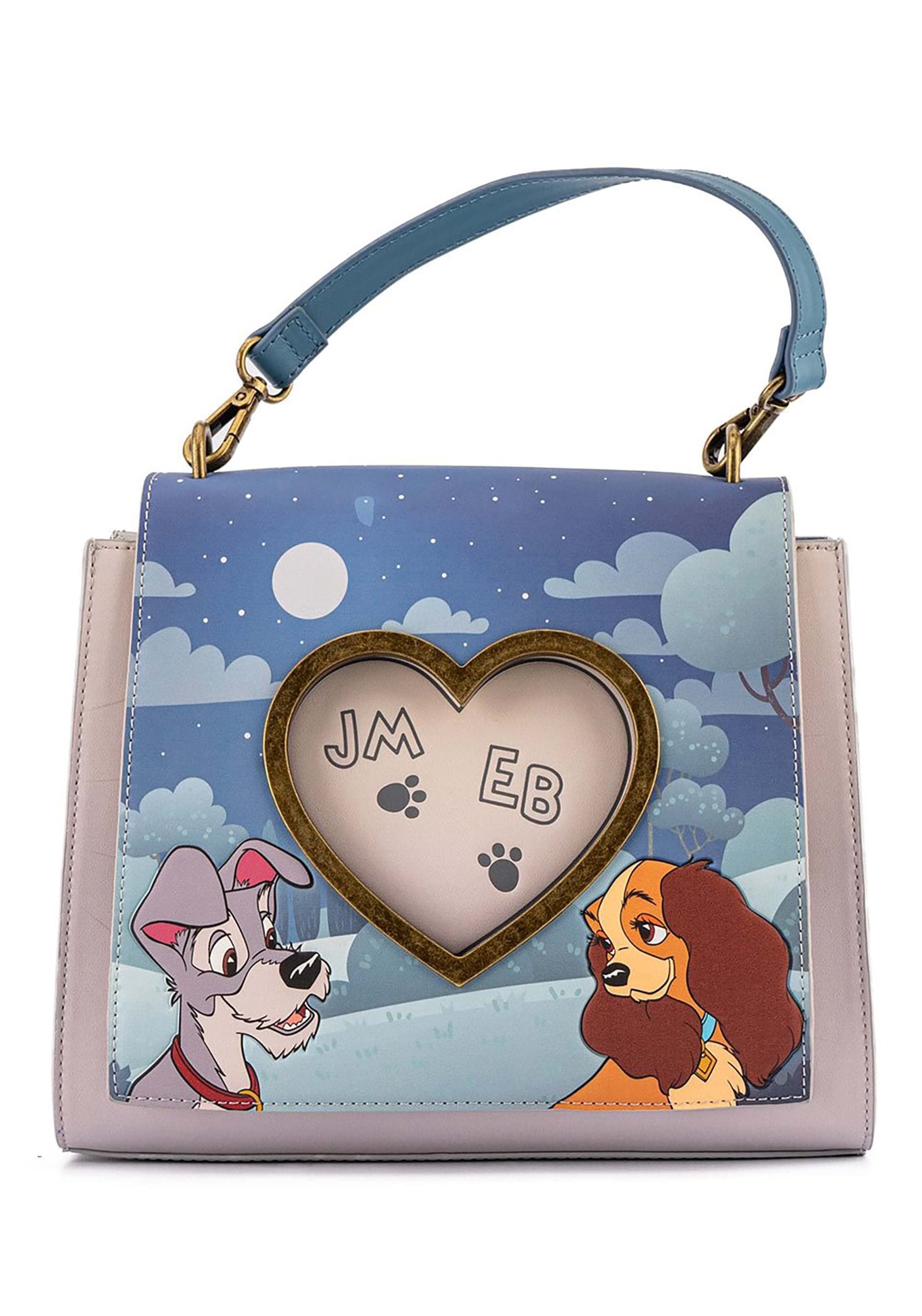 Loungefly x Lady and the Tramp Heart Paw Prints Crossbody Purse