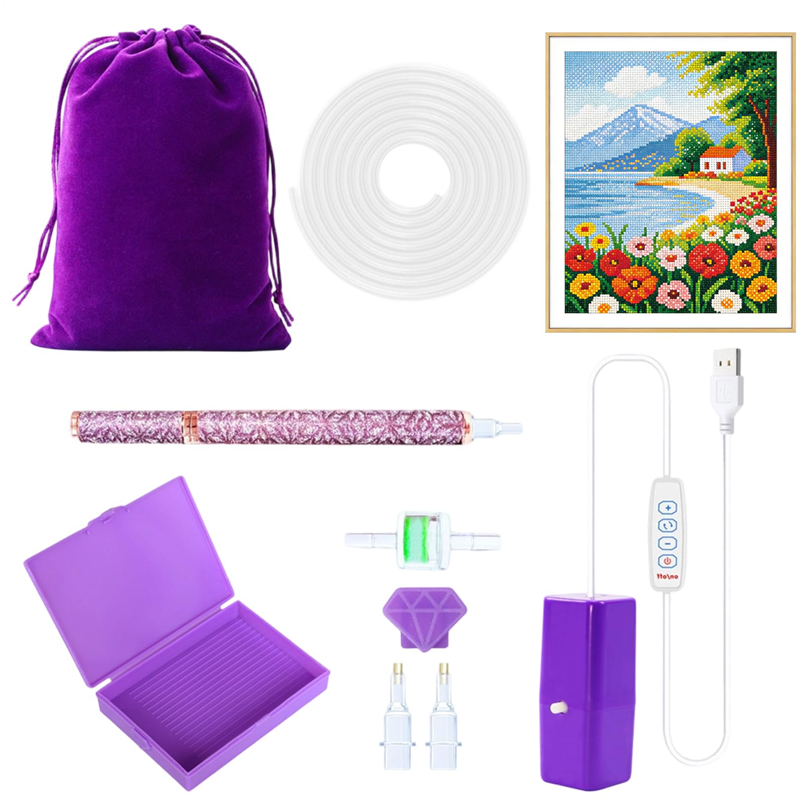 Stylo de peinture électrique à gemmes pour loisirs créatifs et broderie