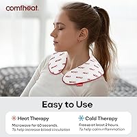 Vista 6 de Almohada de cuello para microondas lavanda, calentable/refrigerable, para el cuello, para aromaterapia, con funda extraíble lavable, ideal