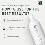 Biolage Shampoo, HydraSource Hydrating Shampoo for Dry Hair, With Aloe, Nourishing and Moisturizing, Weightless Shampoo, Silicone Free, Paraben Free, Vegan