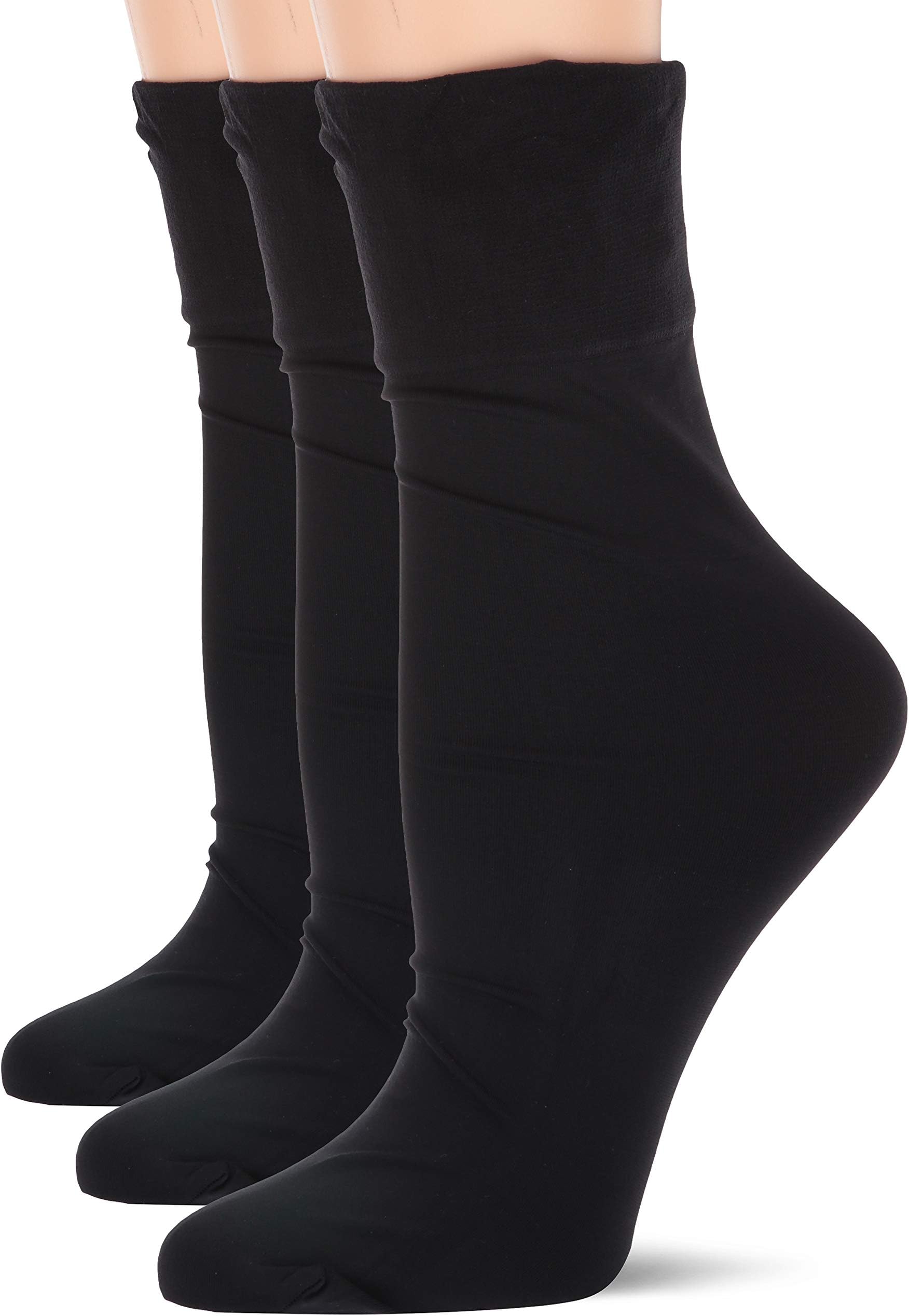 HUE womens Sleek Trouser Sock 3 Pair Pack