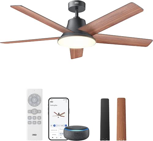 DREO Smart Ceiling Fan with Lights, 52 Inch, 12 Speeds