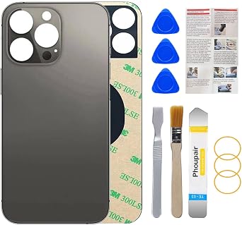 OEM Back Glass Replacement Compatible with iPhone 13 Pro Max 6.7-Inches with Professional Repair Tool and Installation Manual Graphite