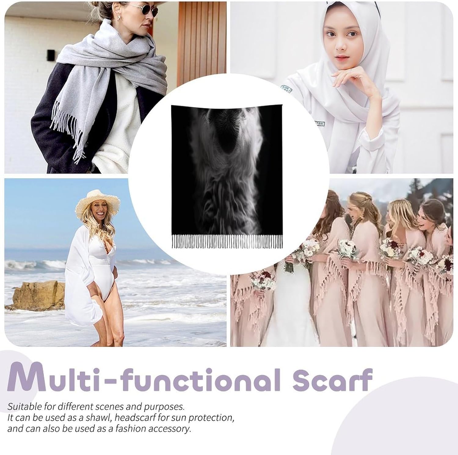 A Little Camel Scarf for Women Men Soft Warm Fashion Blanket Scarves Classic Cashmere Feel Scarf Long Shawl Large Scarves Cold Weather Thick Blanket Scarfs