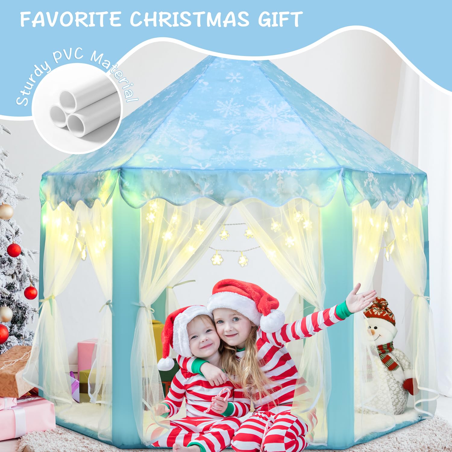 Frozen Princess Tent For Girls Kids Play Tent With Led
