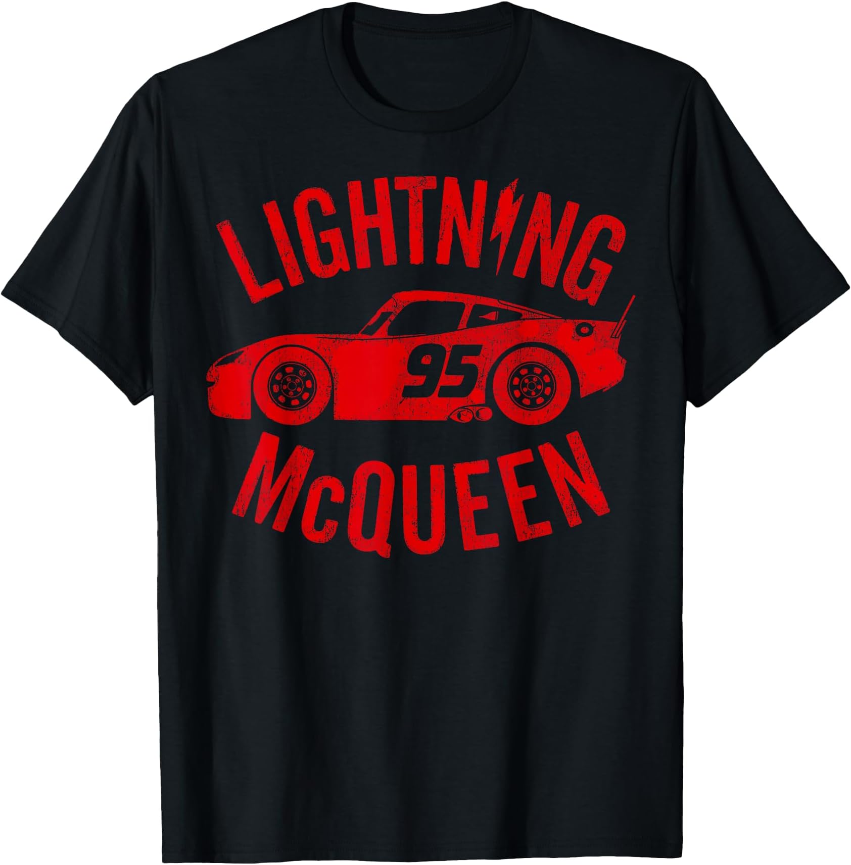 Pixar Cars Lightning McQueen Vintage Graphic T-Shirt T-Shirt