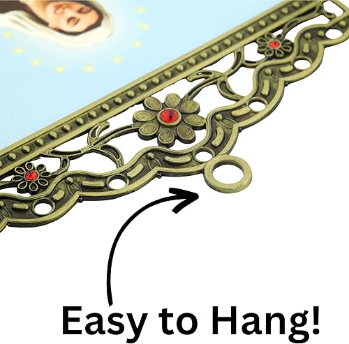 Miniatura 3 de Needzo - Lienzo colgante católico inspirado en la Virgen María, regalo religioso para mujer, 8 pulgadas