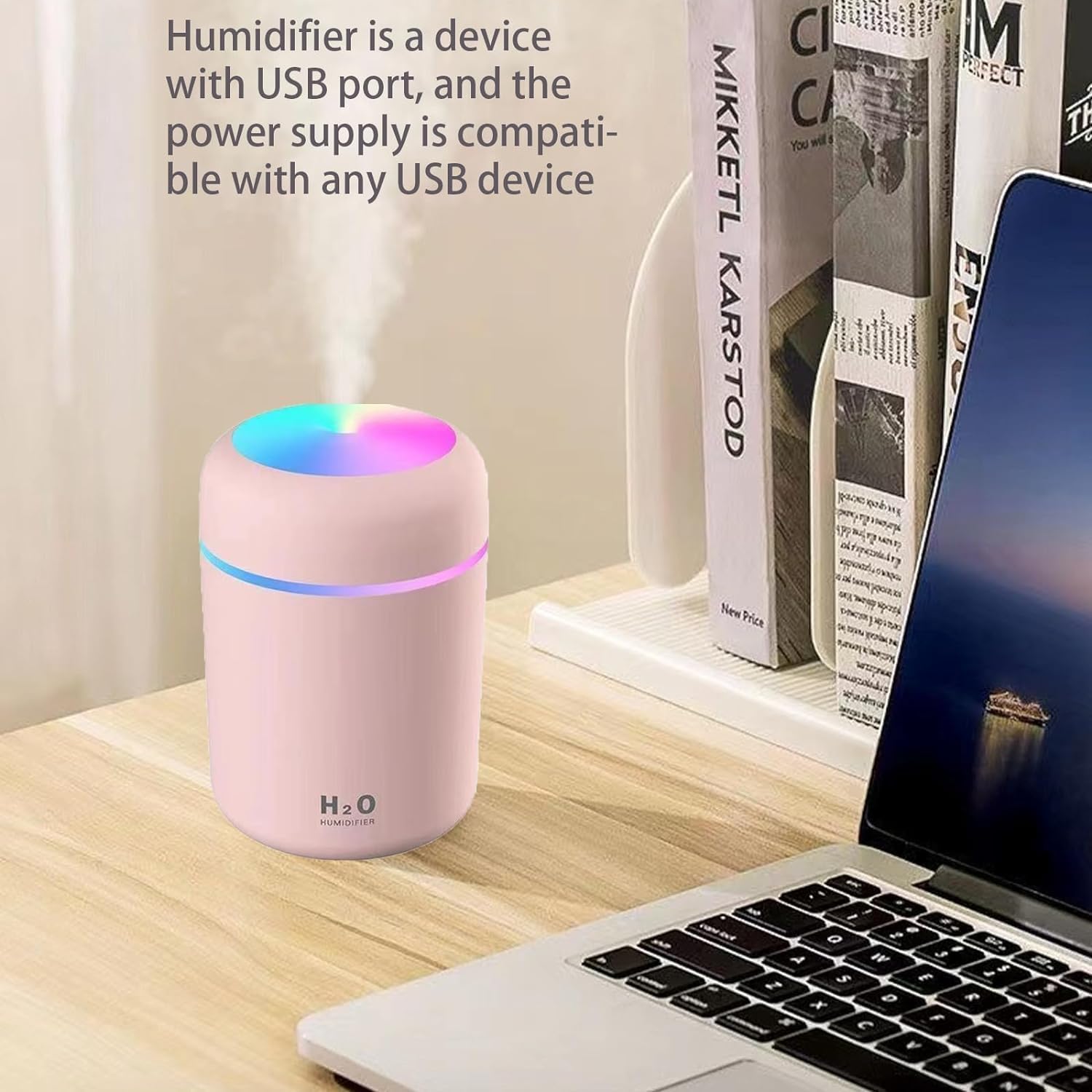 SCILLA Cool Mist Humidifier Aroma Diffuser Revitalize Space Colorful Ambient Lighting Room Moisture Aroma Quiet Ultrasonic Essential Oil Diffuser Ideal for Home Office School Hospital Car Gift (GREY) - Image 7 thumbnail