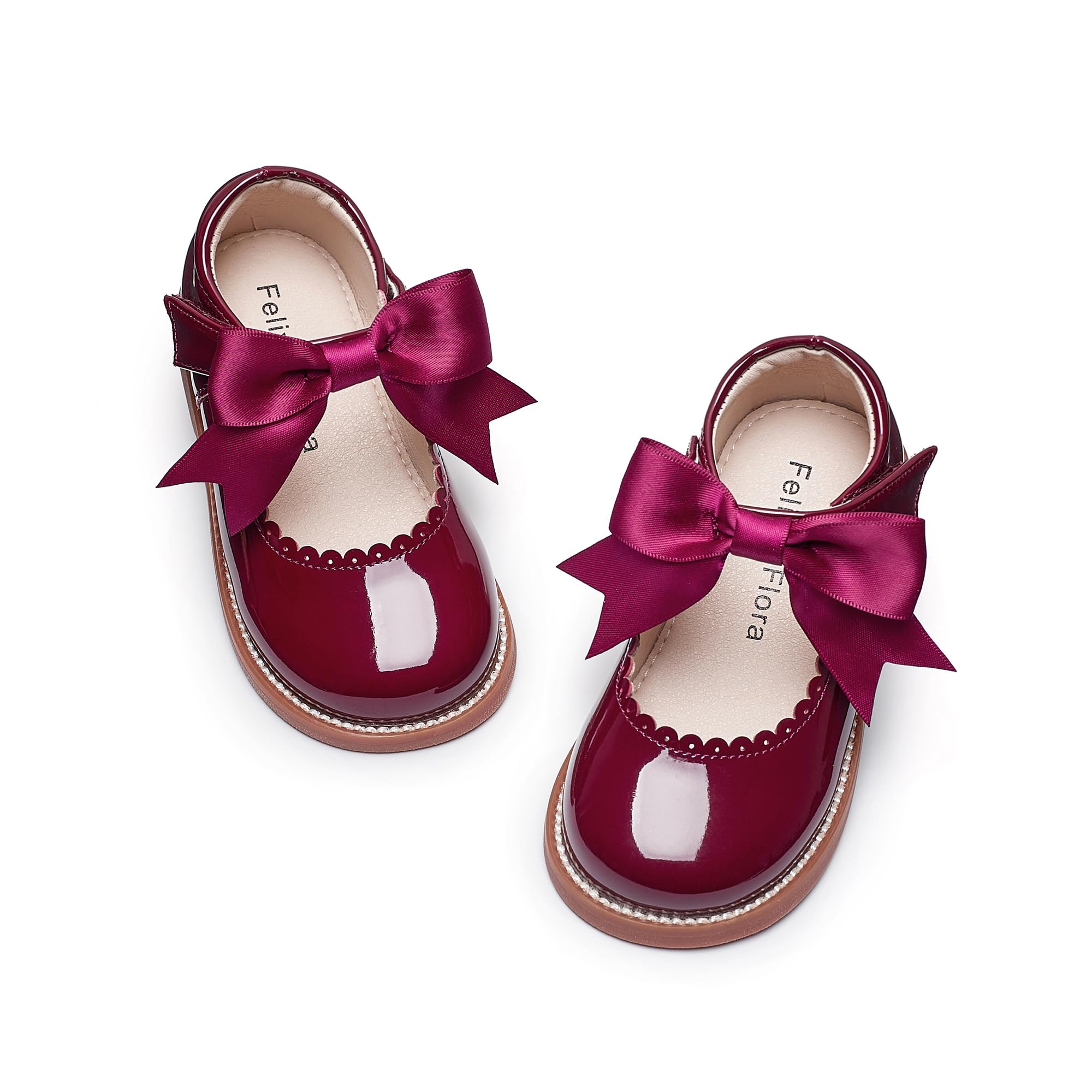 Felix & Flora Toddler Little Girl Mary Jane Dress Shoes - Ballet Flats for Girl Party School Shoes — view 57