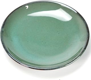 盆栽妙 丸受け皿 4号 翠 緑 グリーン 幅12cm×高さ1.5cm 植木鉢 陶器鉢 盆栽鉢 山野草鉢 萬古焼 おしゃれ