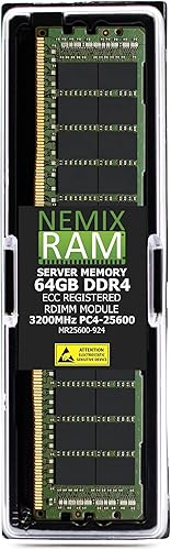 Miniatura 9 de 384GB 6x64GB DDR4-3200 PC4-25600 2Rx4 RDIMM ECC Memoria registrada por NEMIX RAM
