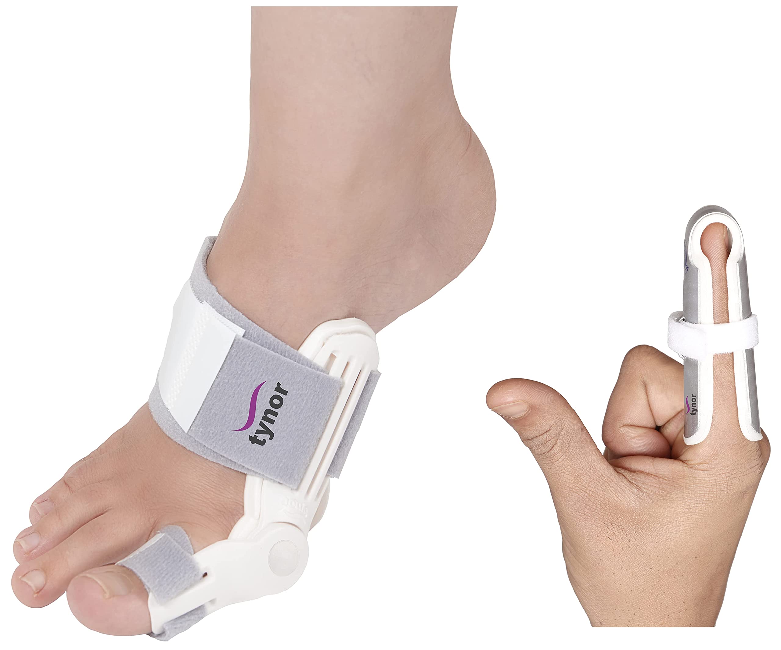 TYNOR Bunion Splint, White, Universal Size, 1 Unit Finger Cot (Medium)