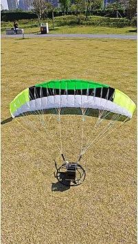 2.4G RC Mini Stunt Paraglider, Electric Lightweight Foldable 1.5M Wingspan High-Altitude Stunt Flight Paraglider Model with Wheeled Cart, Gift for Adults Beginner (RTF Version)