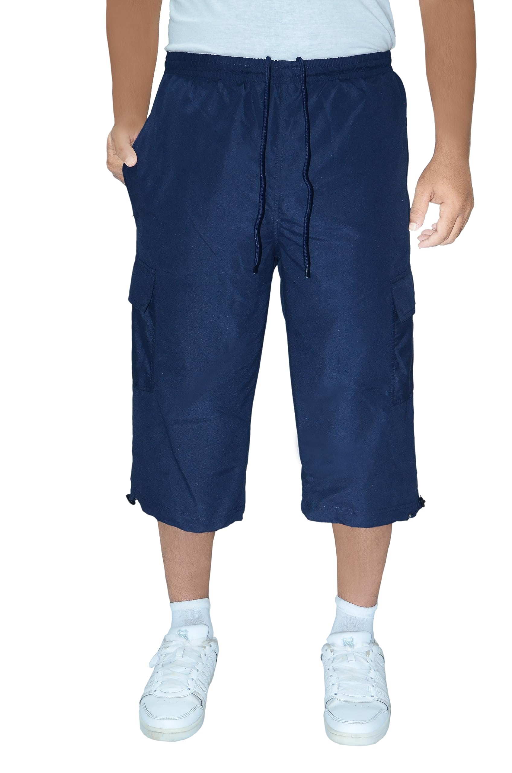 Sterling Sports Pantalon Jogging 3/4 Homme – Doublure Maille Respirante, Poches Zippées, Confort Été Gym & Plage M-XXL