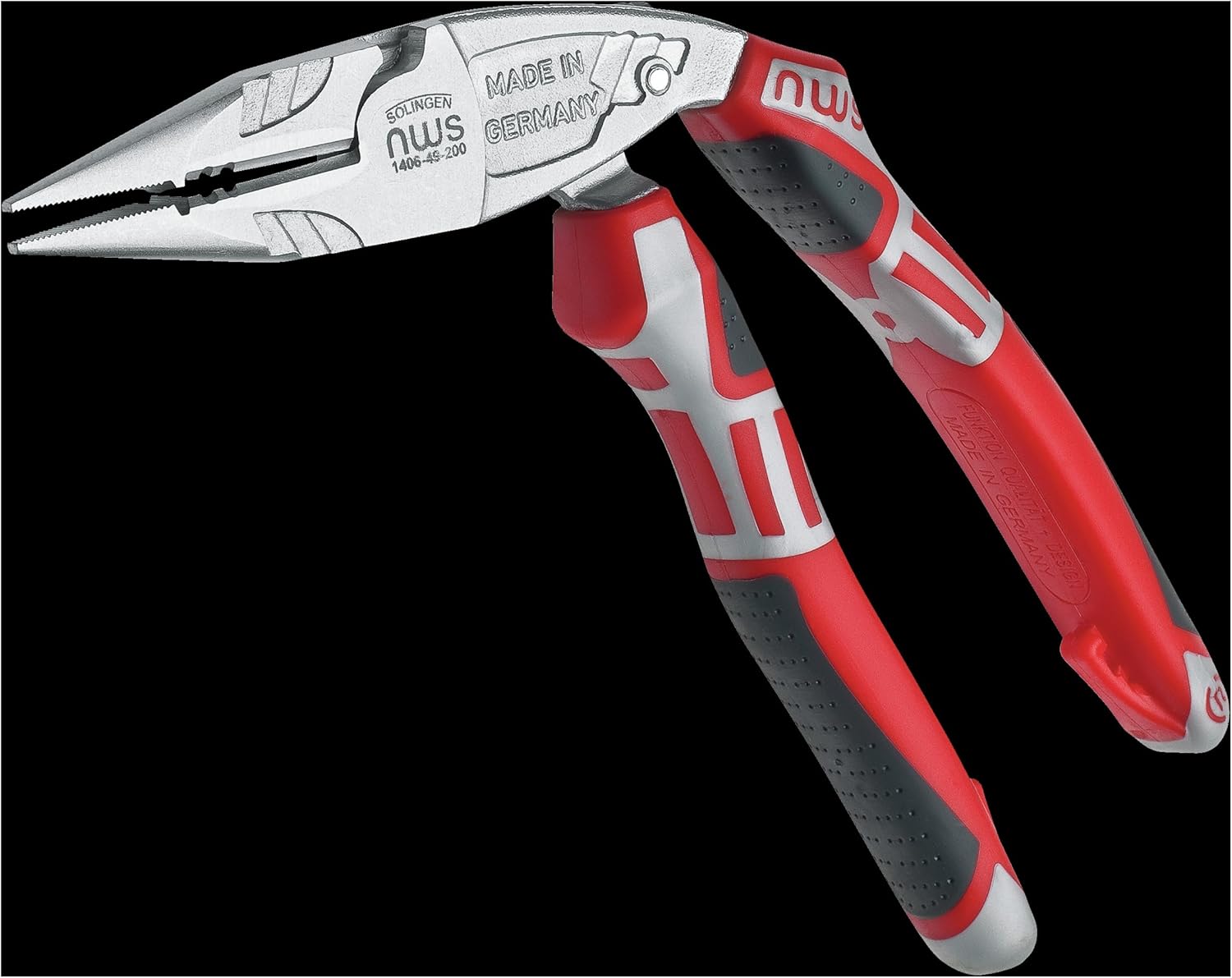 NWS 1406-49-200 Chrome Multi-Ergo 45 Pistol Grip Needle Nose with Stripper/Cutter/Crimper