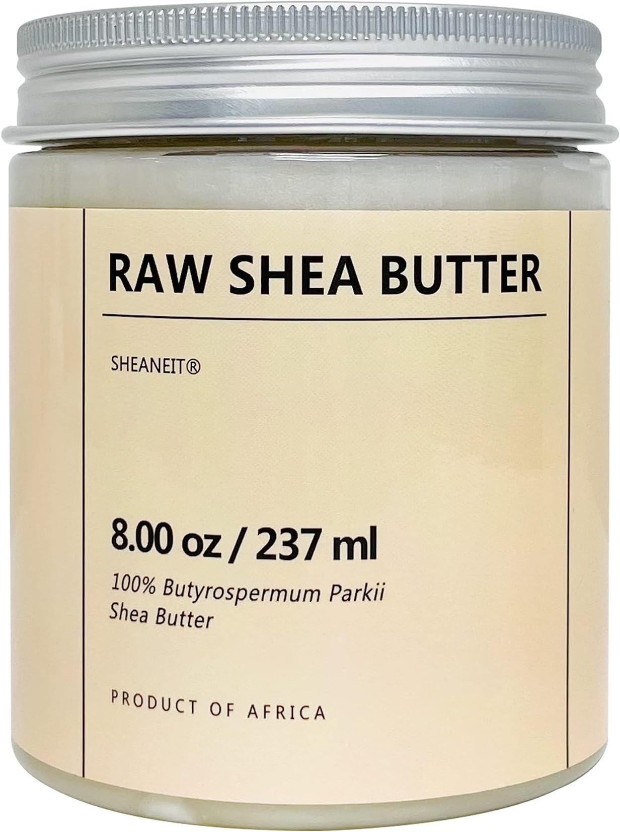 PURE & RAW Unrefined African Shea Butter, Mango Butter 8oz - Moisturizing, Rich Body Butter for Dry Skin - All Skin Type (Ivory Shea Butter 8 OZ)