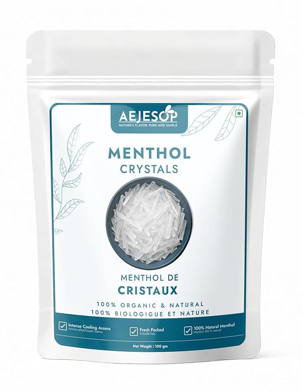 AEJESOP Cristais de mentol Mentha arvensis, 100 g