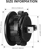 Vista 3 de BBTO 2 Piezas DC 12V Medidor de Voltaje para Auto con Pantalla LED, Voltímetro Digital Impermeable, Panel Redondo Compatible con Vehículo