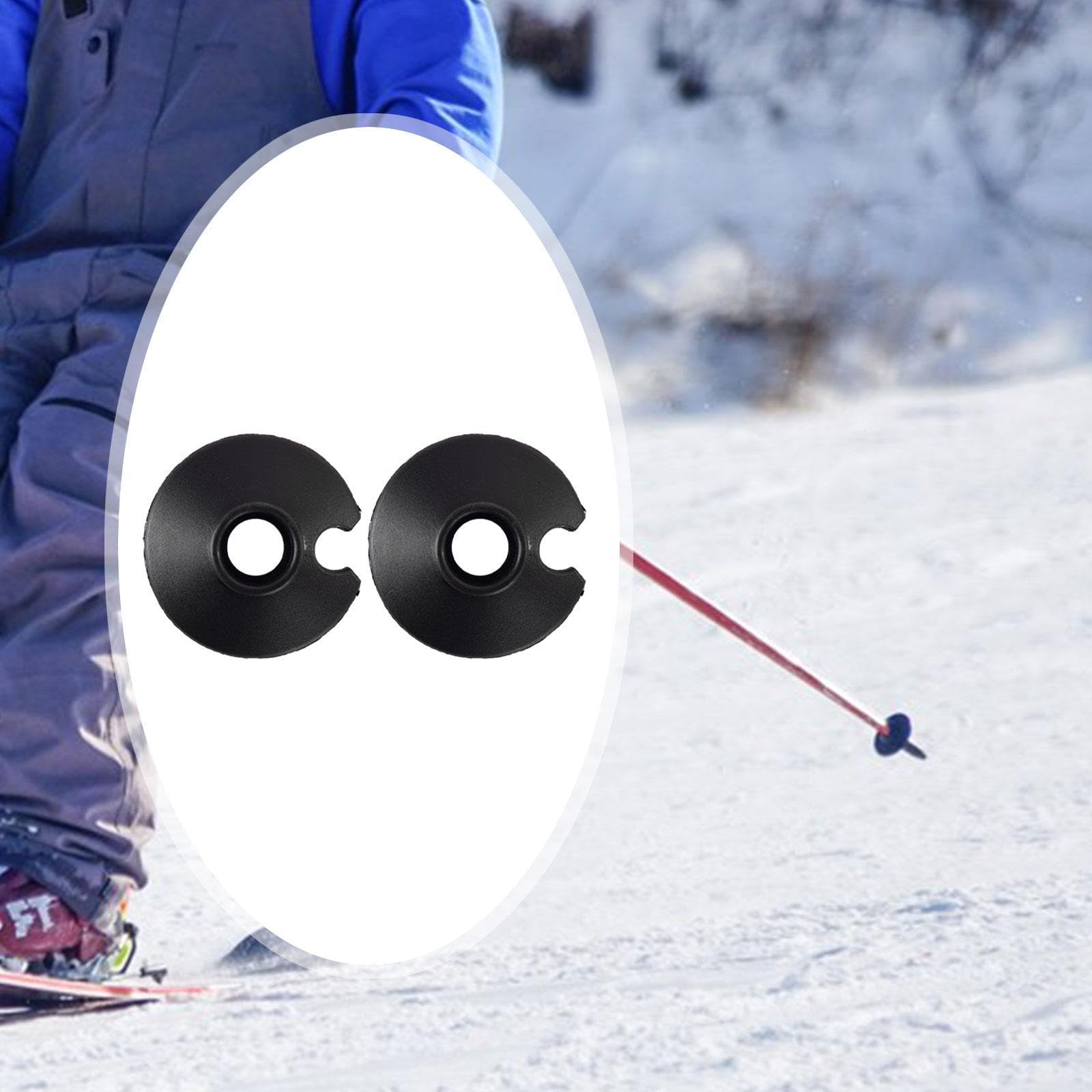 Paniers de Remplacement pour Bâtons de Ski, Rondelles de Neige en ABS Résistant au Froid, Accessoires de Pointe pour Extérieur, Noir