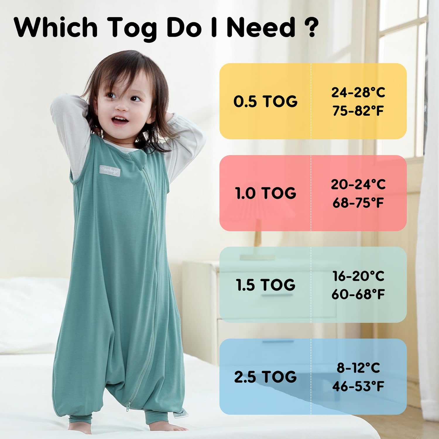 PuppyCozy: Toddler Sleep Sack 9-48 Months, 1.0 Tog Sleep Sack with Legs, Baby Wearable Blanket