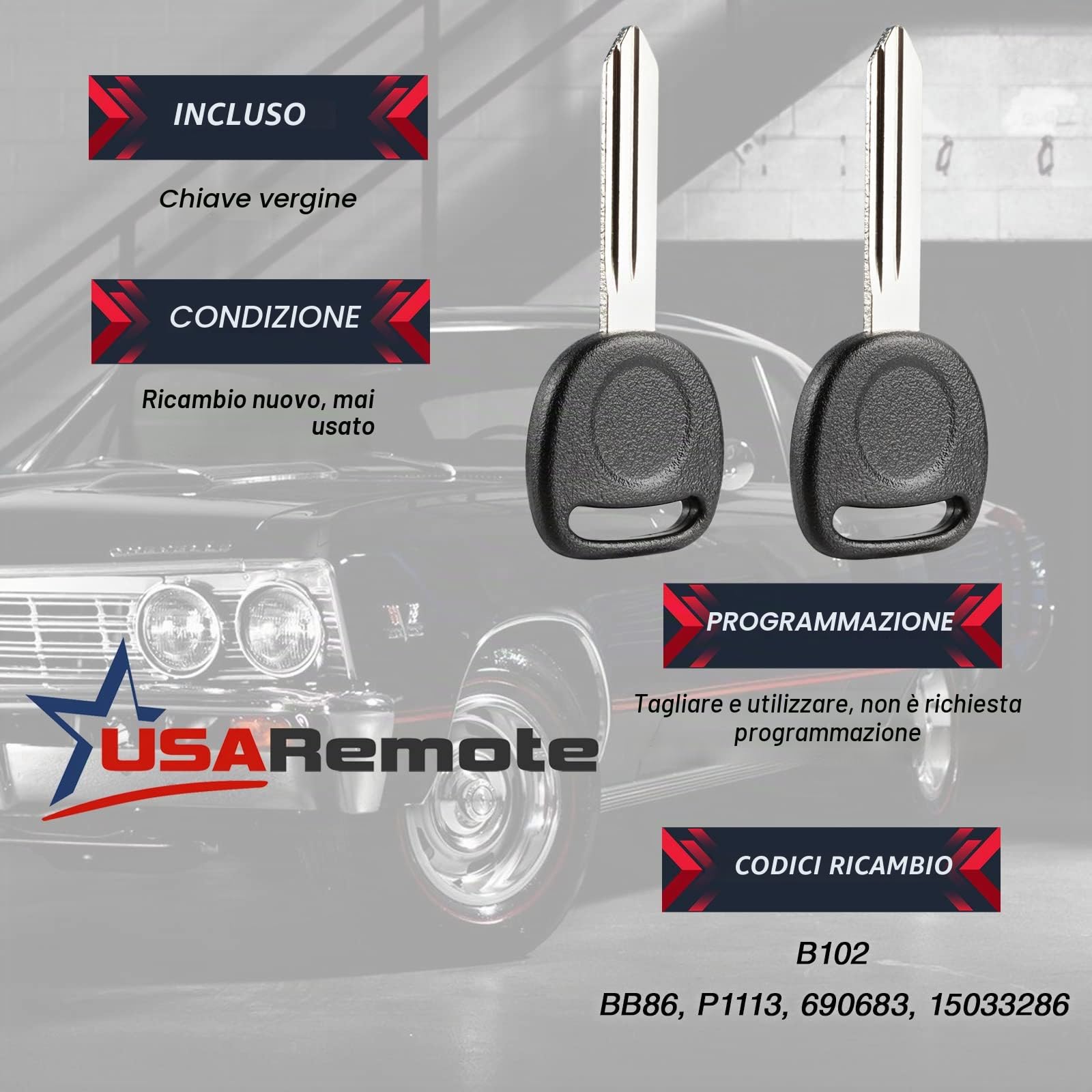 Portachiavi Keyless Entry Remote con chiave di accensione per Chevy Avalanche Equinox Silverado SSR Suburban Tahoe/GMC Sierra Yukon/Hummer H2/Pontiac Torrent/Saturn Vue (LHJ011), set di 2