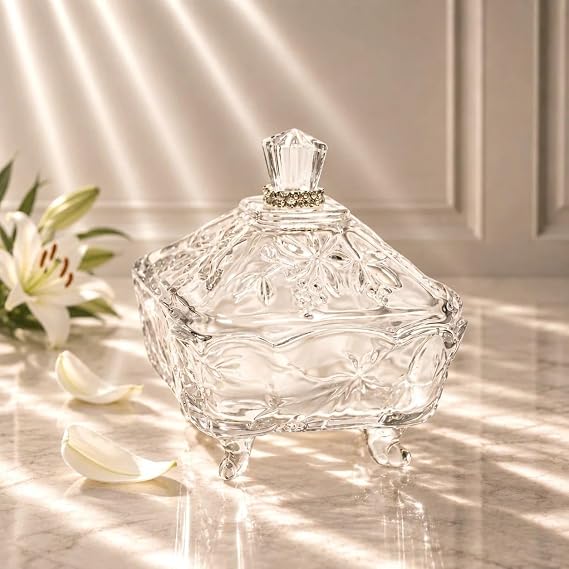Lady Primrose, Tryst Powder Jar with Puff