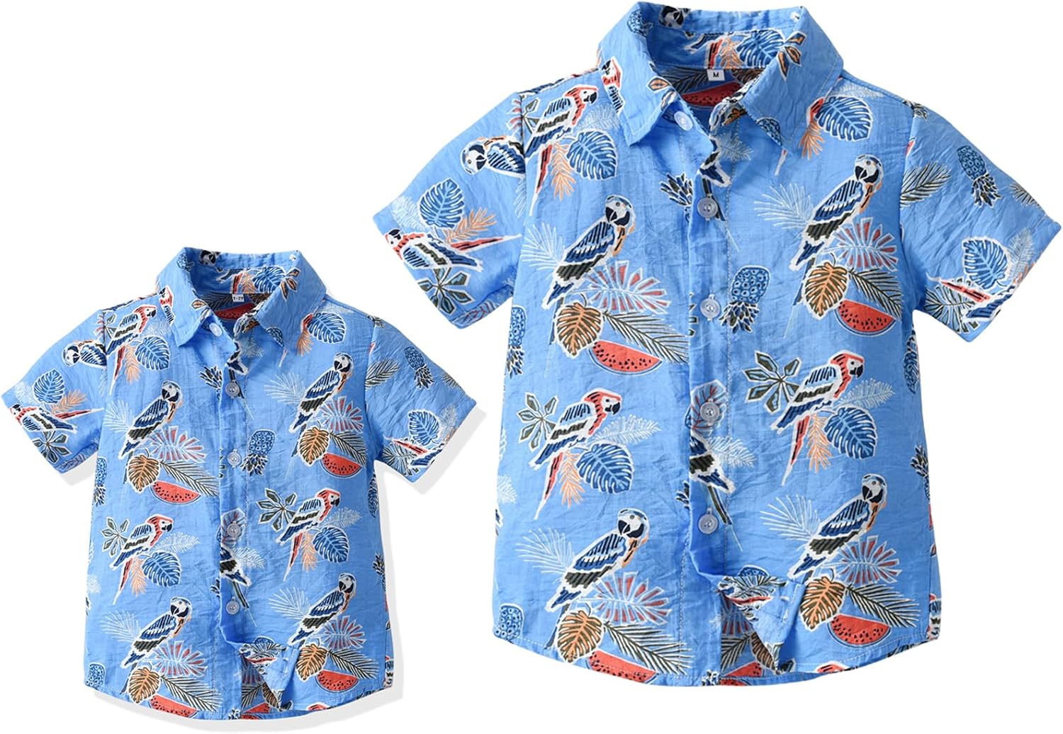 Winmany Father Son Matching Hawaiian Shirts Mens Boys Floral Beach Outfit Family Summer Vacation Short Sleeve Tops