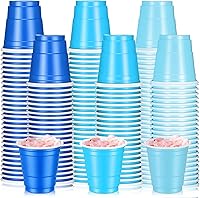 Vista 16 de Roshtia Paquete de 100 vasos de plástico de 2 onzas, mini vasos de chupito desechables de 2 onzas para fiesta de Pascua, boda, servicio de sabor