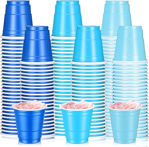 Vista 16 de Roshtia Paquete de 100 vasos de plástico de 2 onzas, mini vasos de chupito desechables de 2 onzas para fiesta de Pascua, boda, servicio de sabor