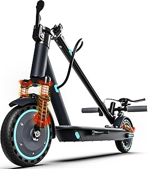 Electric Scooter for Adults Long Range Miles, 500/600W Motor & 10" Vacuum Tires, Foldable Design with Dual Disc Brakes, Smart App Control