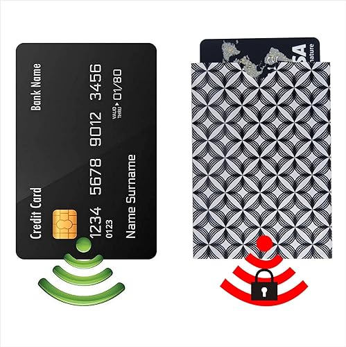 Miniatura 4 de Juego de 8 fundas para tarjetas de crédito, 8 fundas de bloqueo RFID, protección contra robo de identidad para hombres y mujeres, diseño elegante y