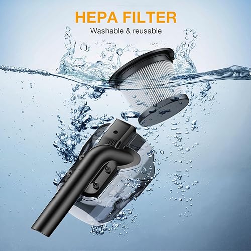 Miniatura 4 de Aspiradora inalámbrica para batería Dewalt de 20 V (batería no incluida), aspiradora de mano con filtro HEPA lavable, uso para alfombras,