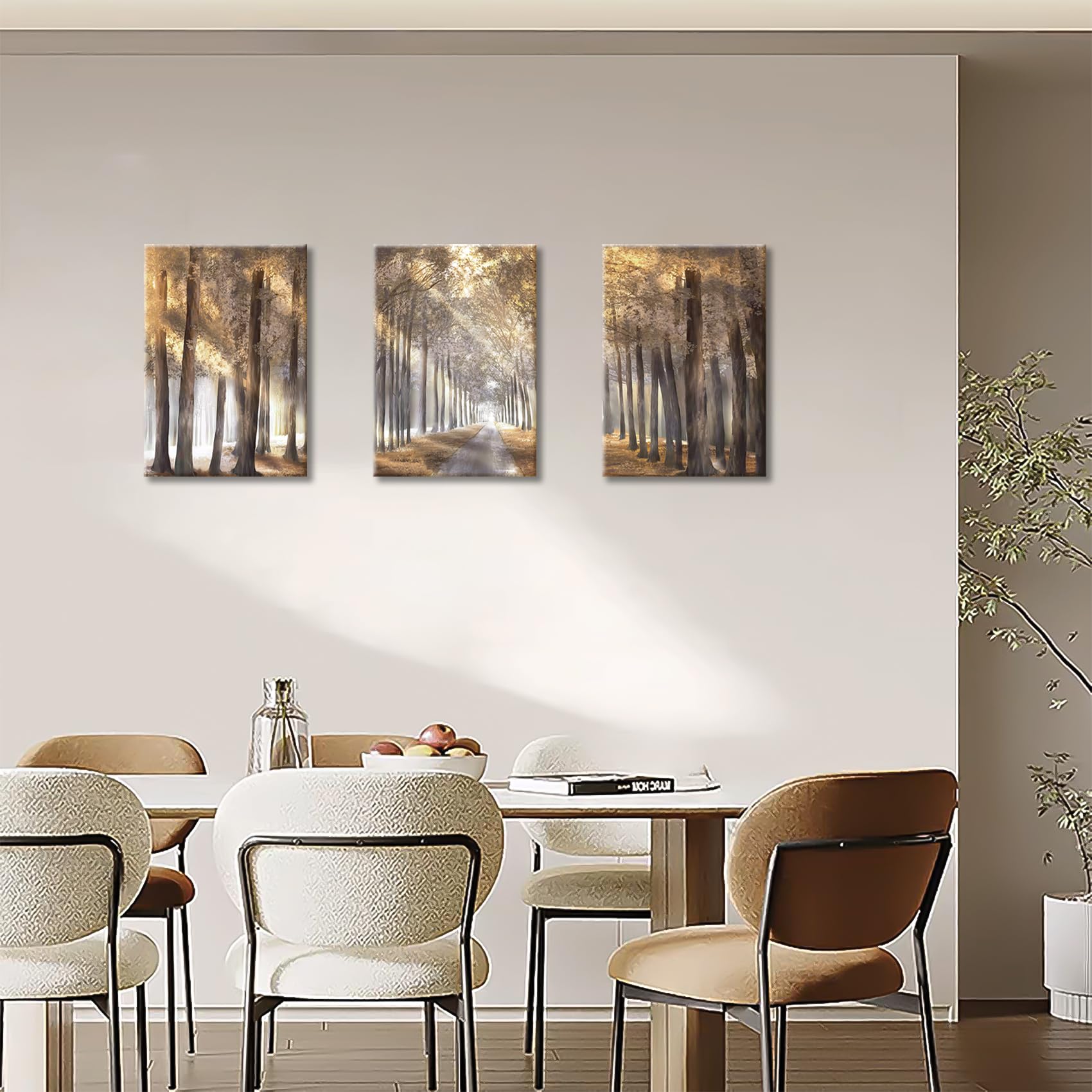 Printerland Quadro Moderno Su Tela - Alberi Astratti Stile Pollock 40x70 Cm