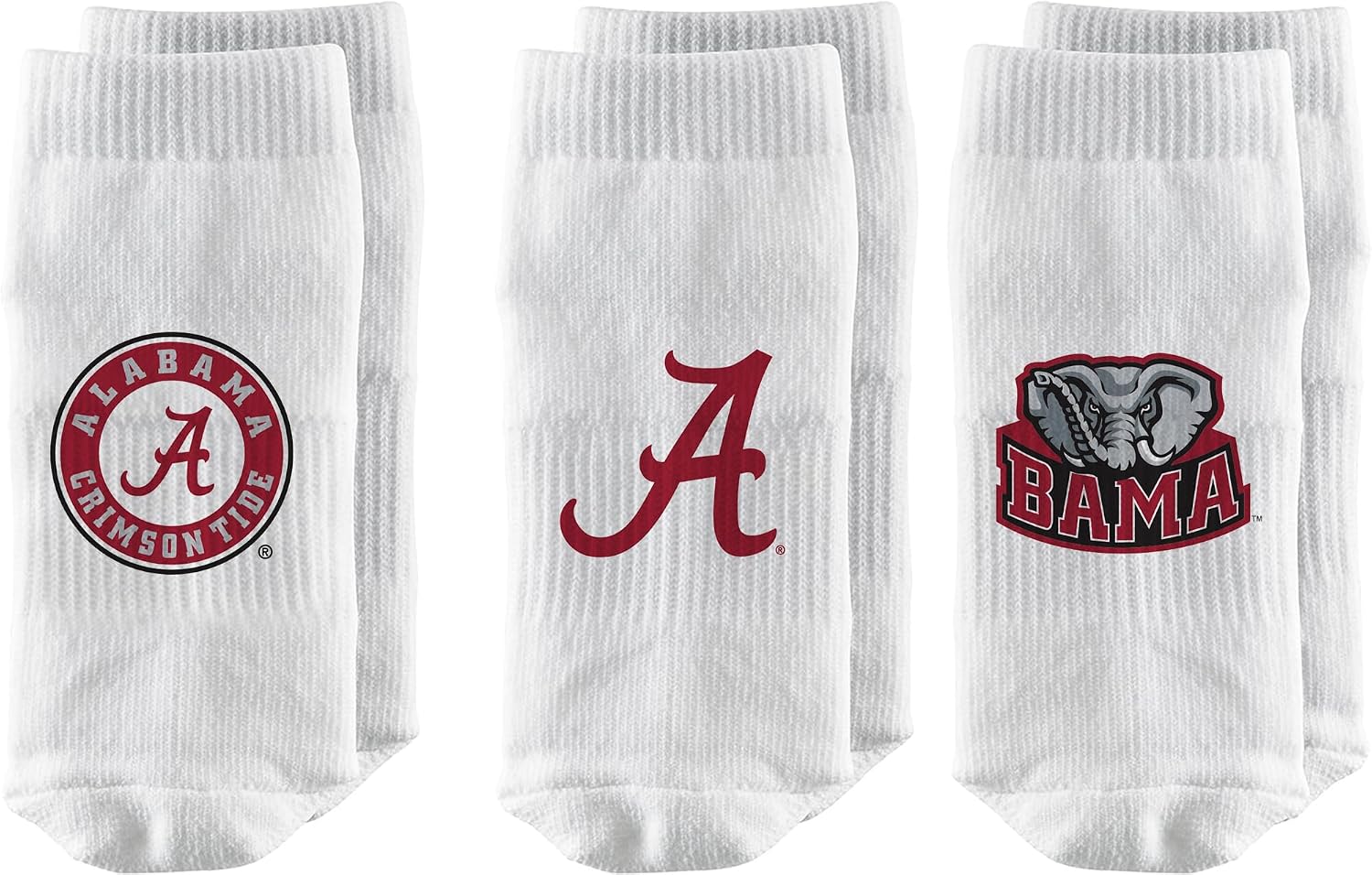 Strideline NCAA Infant Baby Socks-3 Pack-White