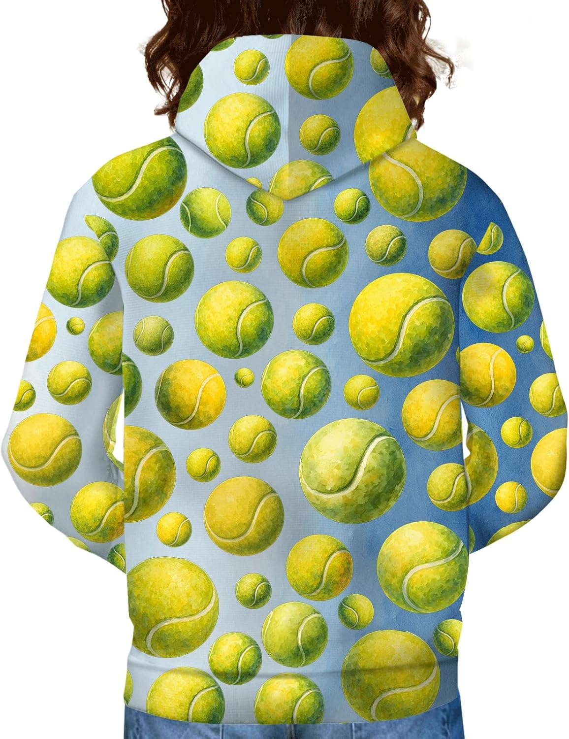 Youth Sports Ball Hoodie Sweatshirt for Boys Girls, All-Over Print, Kangaroo Pocket, Drawstring-Free Hood - Image 6