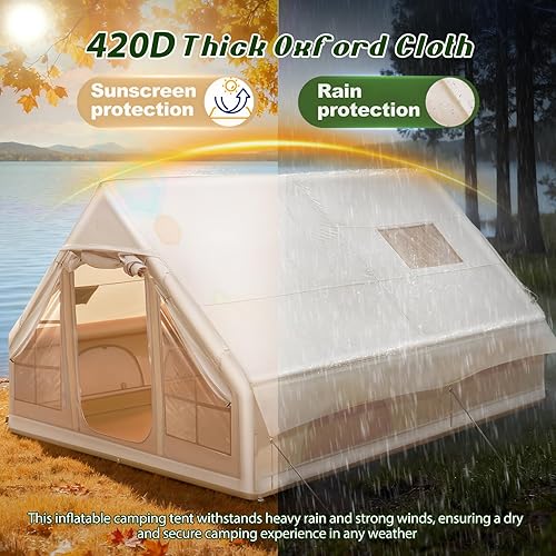 Miniatura 9 de Blow up Tent Inflatable Tent Cold Weather Air Inflatable Waterproof Oxford Fabric